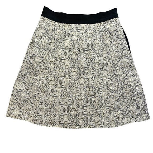 Narciso Rodriguez by Design Nation Metallic Gold & Black A-line Skirt | Size 4 - Picture 7 of 9